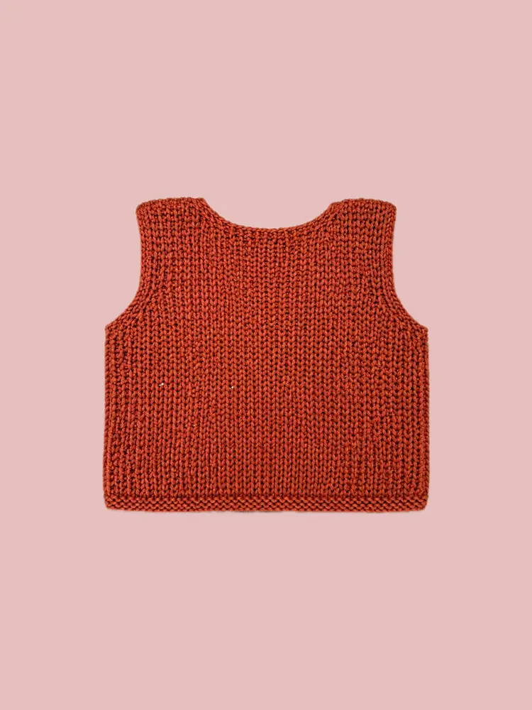 pull sans manche orange billie 3